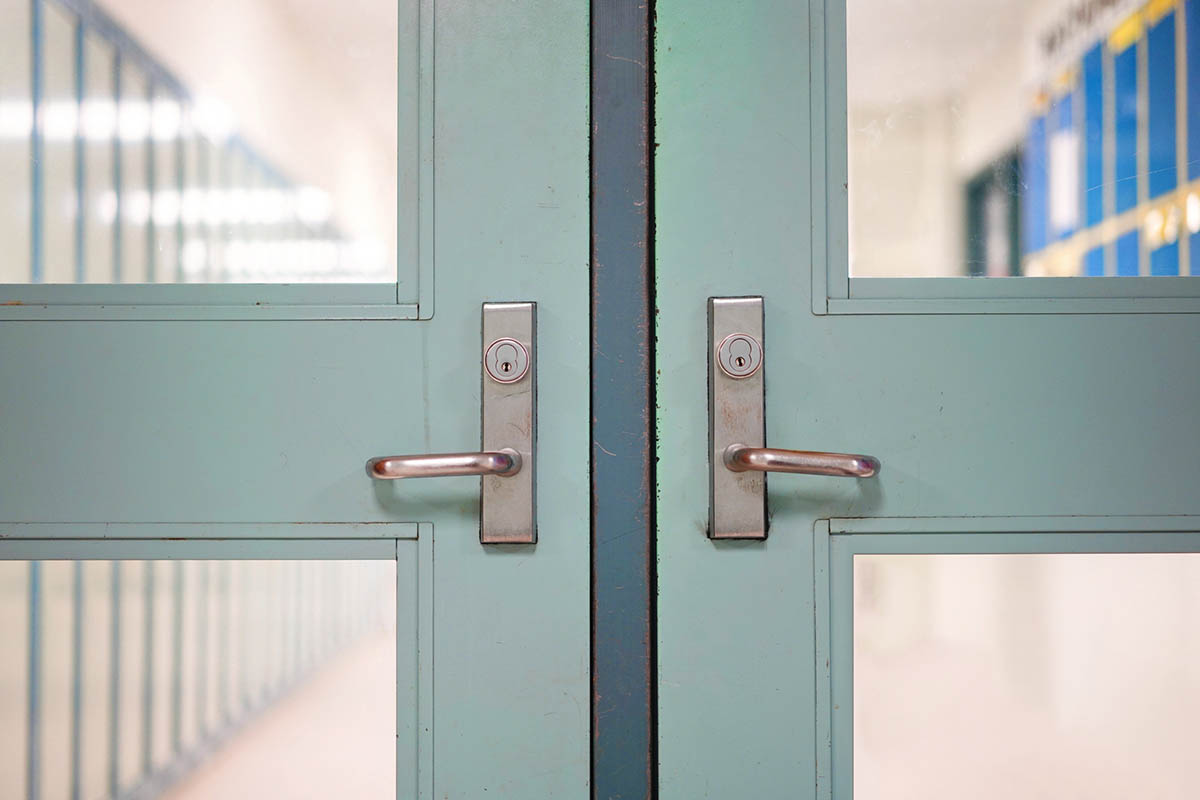Door leading into a school.
